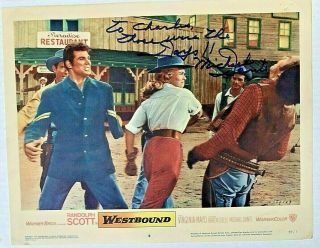 Westbound Signed Western Movie Lobby Card Autographed By Michael Dante
