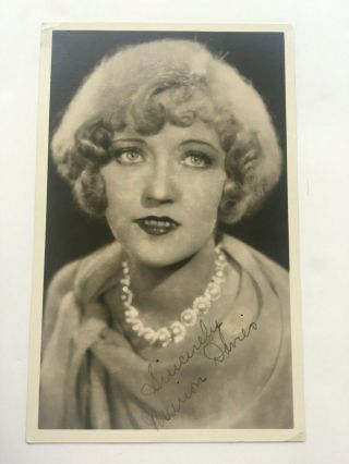 American Silent Film Actress Marion Davies Autographed Studio Photo.