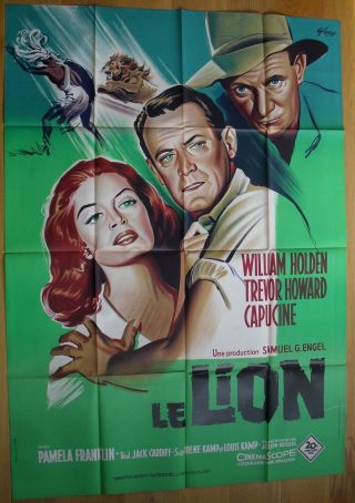 The Lion William Holden Capucine French Movie Poster 