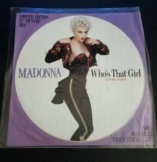 MADONNA PICTURE DISC - WHO ' S THAT GIRL 12 