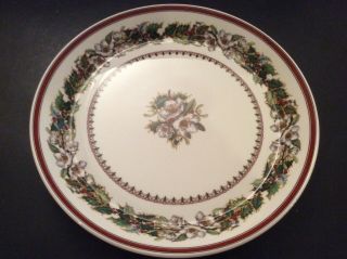 Spode Christmas Rose Pattern Pie Serving Plate 9 5/8” Wide Bone China Cond