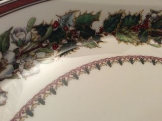 Spode Christmas Rose Pattern Pie Serving Plate 9 5/8” Wide Bone China Cond 3