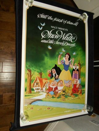 Snow White And The Seven Dwarfs Walt Disney Cartoon R83 Rolled One Sheet Poster