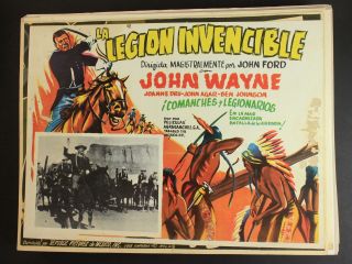 1950 She Wore A Yellow Ribbon Mexican Movie Lobby Card John Wayne