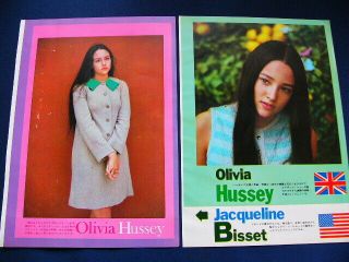 1960s - 70s Olivia Hussey Romeo And Juliet Japan Vintage Clippings Very Rare