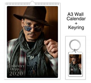 Johnny Depp 2020 Wall Holiday Calendar,  Keyring