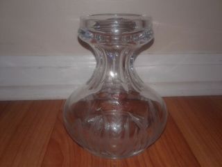 William Yeoward Crystal Wheat Field And Bees Vase 5.  50” Tall Etched