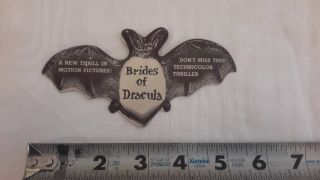 Paper/cardboard Bat Advertising For The 1960 Film " Brides Of Dracula "