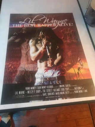 Lil Wayne Best Rapper Alive Concert Poster Hand Signed