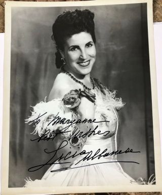 Opera Star Licia Albanese Autograph Signed Photograph