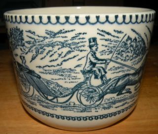 Rare Five Coffee Mugs Blue Currier And Ives Dinnerware Cups Fashionable Turnouts