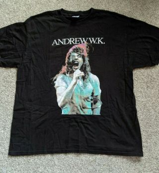 Andrew W.  K.  Vintage Concert T - Shirt Size Adult Xl
