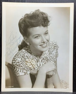 Trudy Marshall Autograph 8x10 Bw Signed Photo Actress Too Many Winners