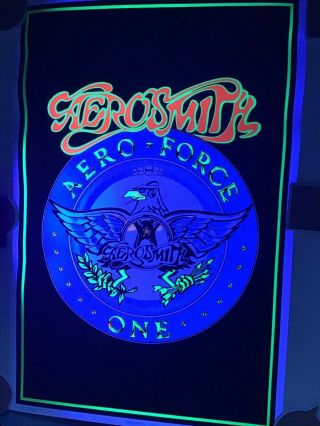 Aerosmith Aero Force One Blacklight Poster