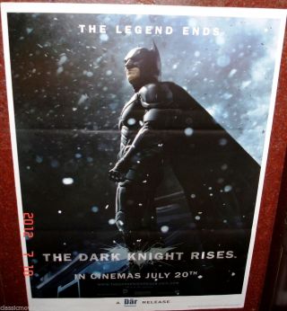 The Dark Knight Rises 27 " X 37 " Poster 1 Christian Bale Michael Caine