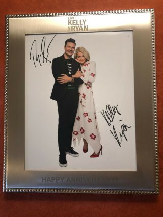 Kelly Ripa And Ryan Seacrest,  Autographed Picture In Frame