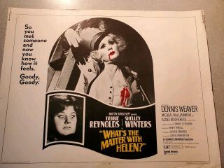 Movie Poster Vintage Whats The Matter With Helen Half Sheet 22x28 1971