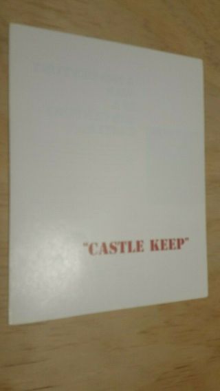 1969 Souvenir Preview Program For The Movie " Castle Keep " Burt Lancaster