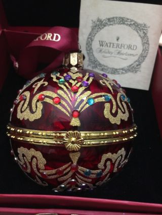 Waterford Crystal Holiday Heirloom Ruby Treasure Box - LTD.  Edition 2