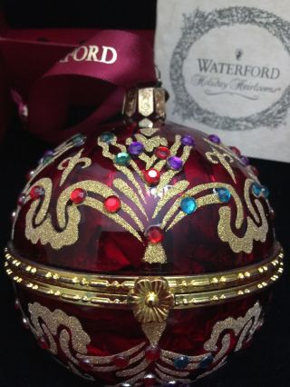 Waterford Crystal Holiday Heirloom Ruby Treasure Box - LTD.  Edition 3