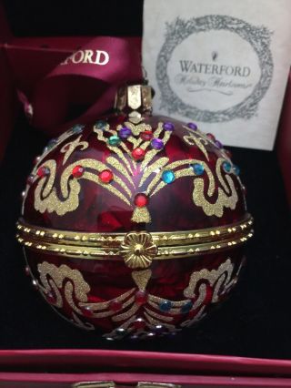 Waterford Crystal Holiday Heirloom Ruby Treasure Box - LTD.  Edition 4
