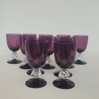 Aquarius Amethyst And Diamond Wine Goblet By Bryce Brothers Glass Set Of 12