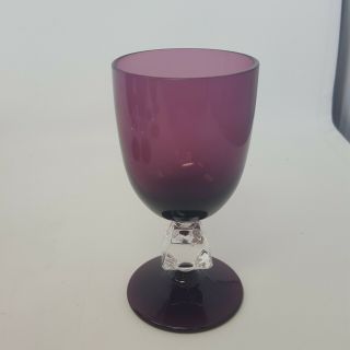Aquarius Amethyst and Diamond Wine Goblet by Bryce Brothers Glass set of 12 4
