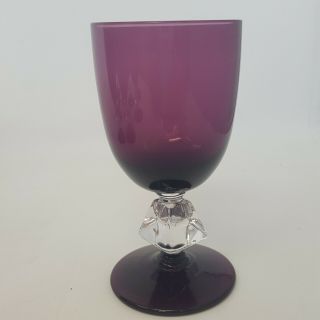 Aquarius Amethyst and Diamond Wine Goblet by Bryce Brothers Glass set of 12 5