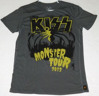 Kiss Band Spider Stage 2013 Monster Tour Trunk Ltd T - Shirt Gray Large Unworn