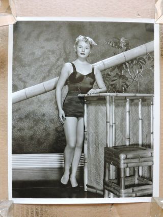 Mari Aldon Leggy Swimsuit Pinup Portrait Photo By Bert Six 1951 Wb