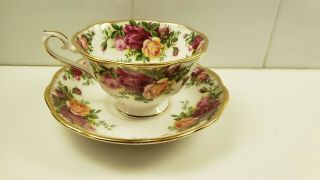 Royal Albert Old Country Roses Footed Tea Cup And Saucer Set