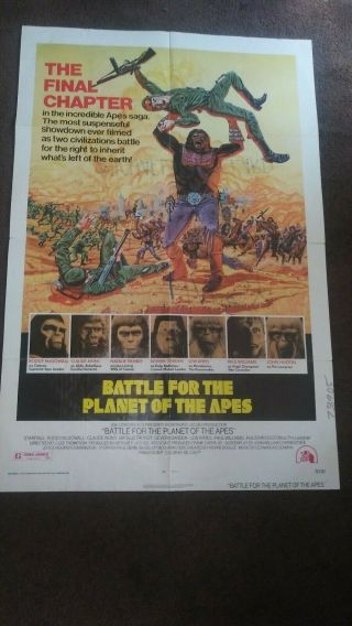 Battle Of The Planet Ofthe Apes 1973 One Sheet All Star Cast
