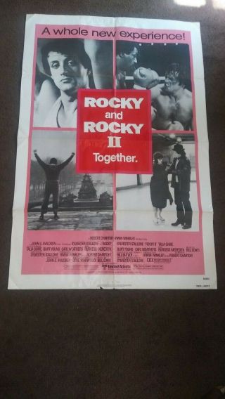 Rocky And Rocky 2 1980 One Sheet Double Billing