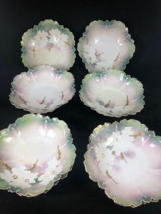 Hand Painted Royal Vienna Berry/ Dessert Bowls Set Of 8 9c