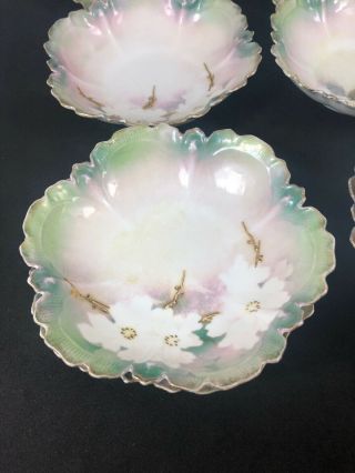 Hand Painted Royal Vienna Berry/ Dessert Bowls Set Of 8 9C 2