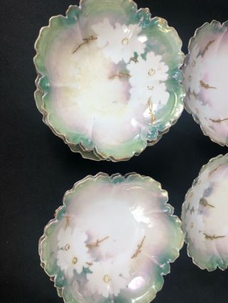 Hand Painted Royal Vienna Berry/ Dessert Bowls Set Of 8 9C 6