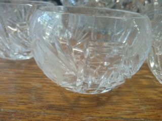 VINTAGE CRYSTAL CLEAR GLASS PUNCH BOWL SET w/ LID & 8 CUPS 7