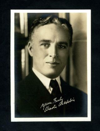 Vintage Charlie Chaplin " Fan Photo " 1920 