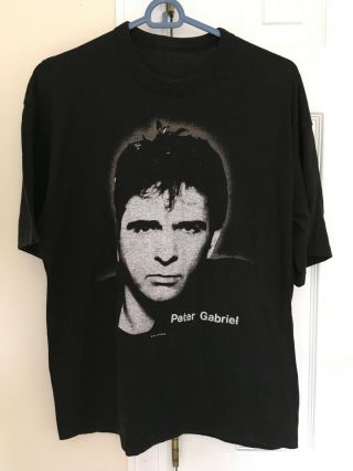 Vintage 1986 Peter Gabriel Tour Shirt With Ticket Stub