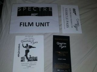 James Bond 007 Various Film Crew Items Film Prop X 4