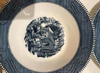 Royal China Currier & Ives Blue & White Vintage Dish Set,  29 pc 5
