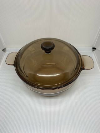 Corning Visions Cookware Amber 1.  5l Double Boiler Pot Insert V - 20 - B With Lid