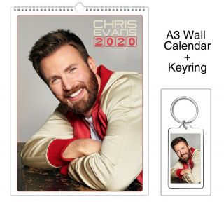 Chris Evans Captain America 2020 Wall Holiday Calendar,  Keyring