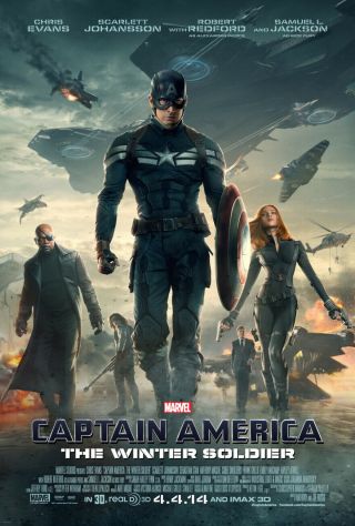 Captain America The Winter Soldier Movie Poster 2 Sided Final Vf 27x40
