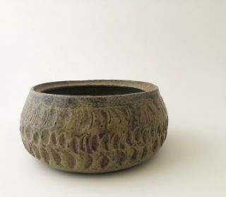 Vintage Mid Century Modernist Contemporary Ceramic Studio Pottery Glazed Bowl