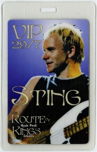 Sting Authentic 2001 Concert Laminated Backstage Pass Tour Police