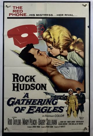 Gathering Of Eagles Movie Poster (good, ) One Sheet 1963 Rock Hudson 1666