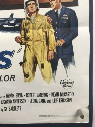 GATHERING OF EAGLES Movie Poster (Good, ) One Sheet 1963 Rock Hudson 1666 4