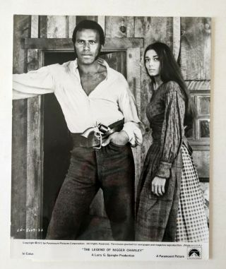 1972 Legend Of Nigger Charley 8 " X 10 " Still With Info On Paramount Letterhead