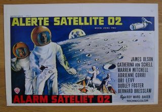 Moon Zero Two Sci - Fi James Olson Belgian Movie Poster 